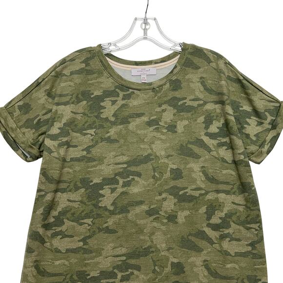NEW DIRECTIONS | Green Camo Mini T-Shirt Dress Petite Medium - Picture 2 of 8